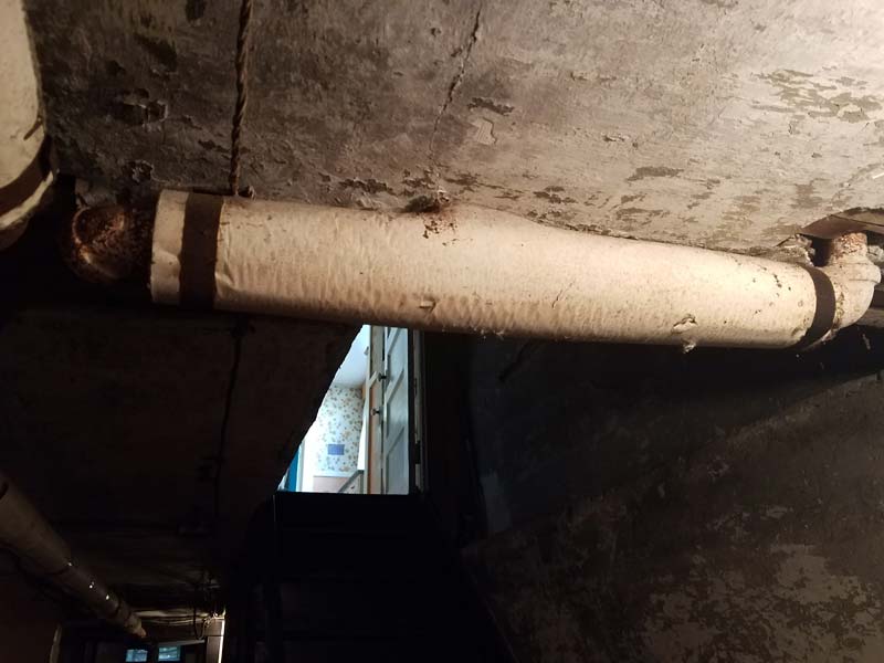 Asbestos pipe insulation